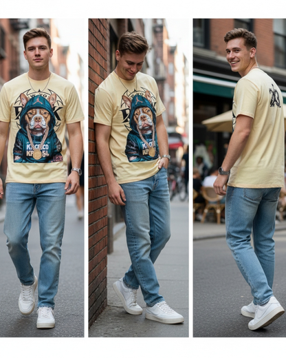 Stylish Custom Printed T-Shirt - Bold Graphic French Bulldog Tee