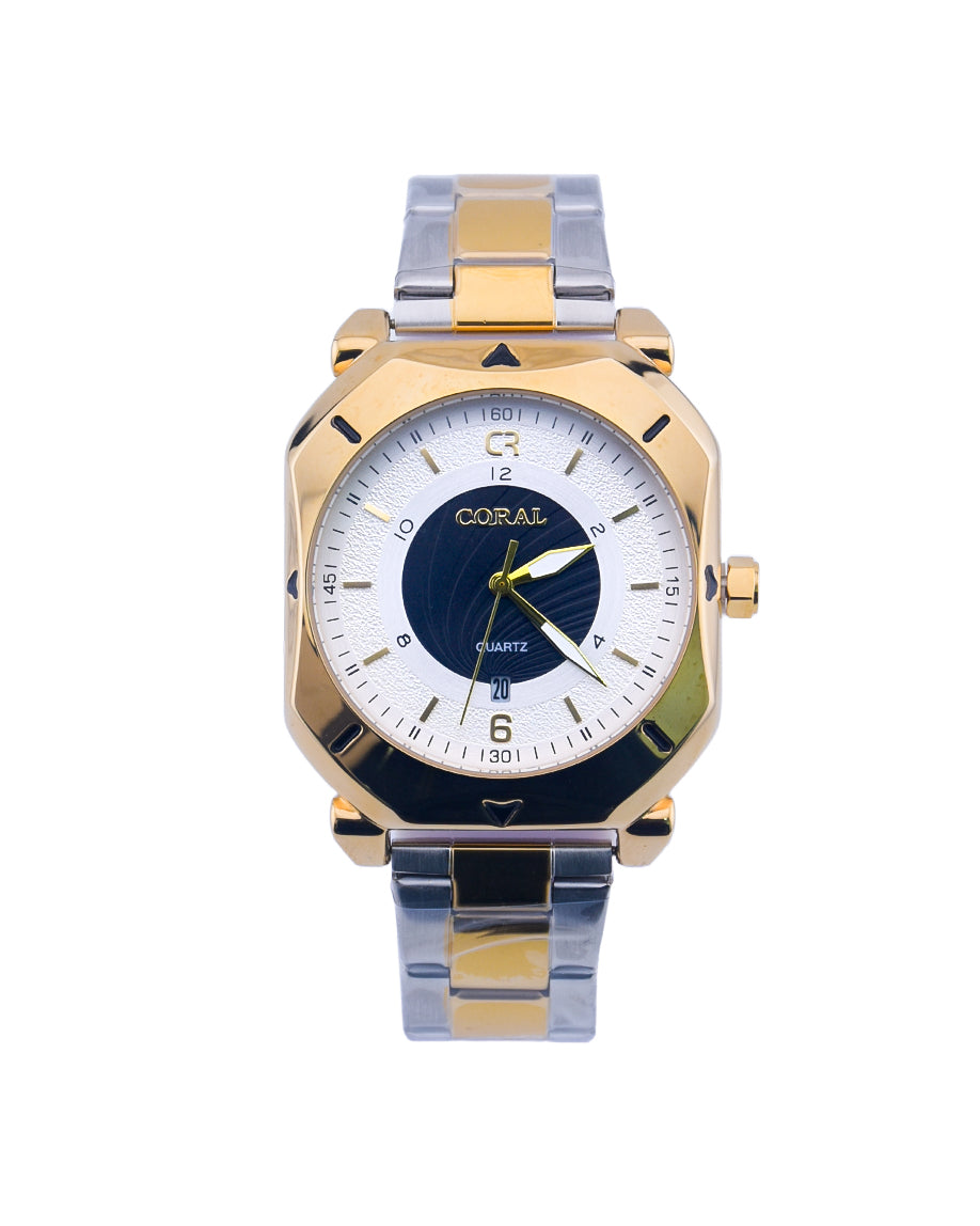 Coral Premium Quality Swiss Quartz Watch For Men | Stainless Steel Strap (9150)-KYAMSTORE