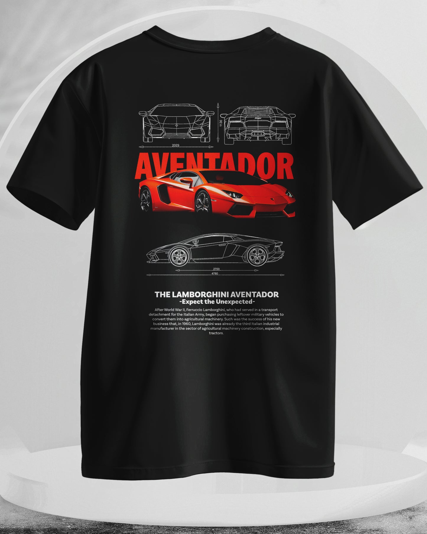 Lamborghini Aventador - Men Stylish Back Printed T-Shirts – (Regular)