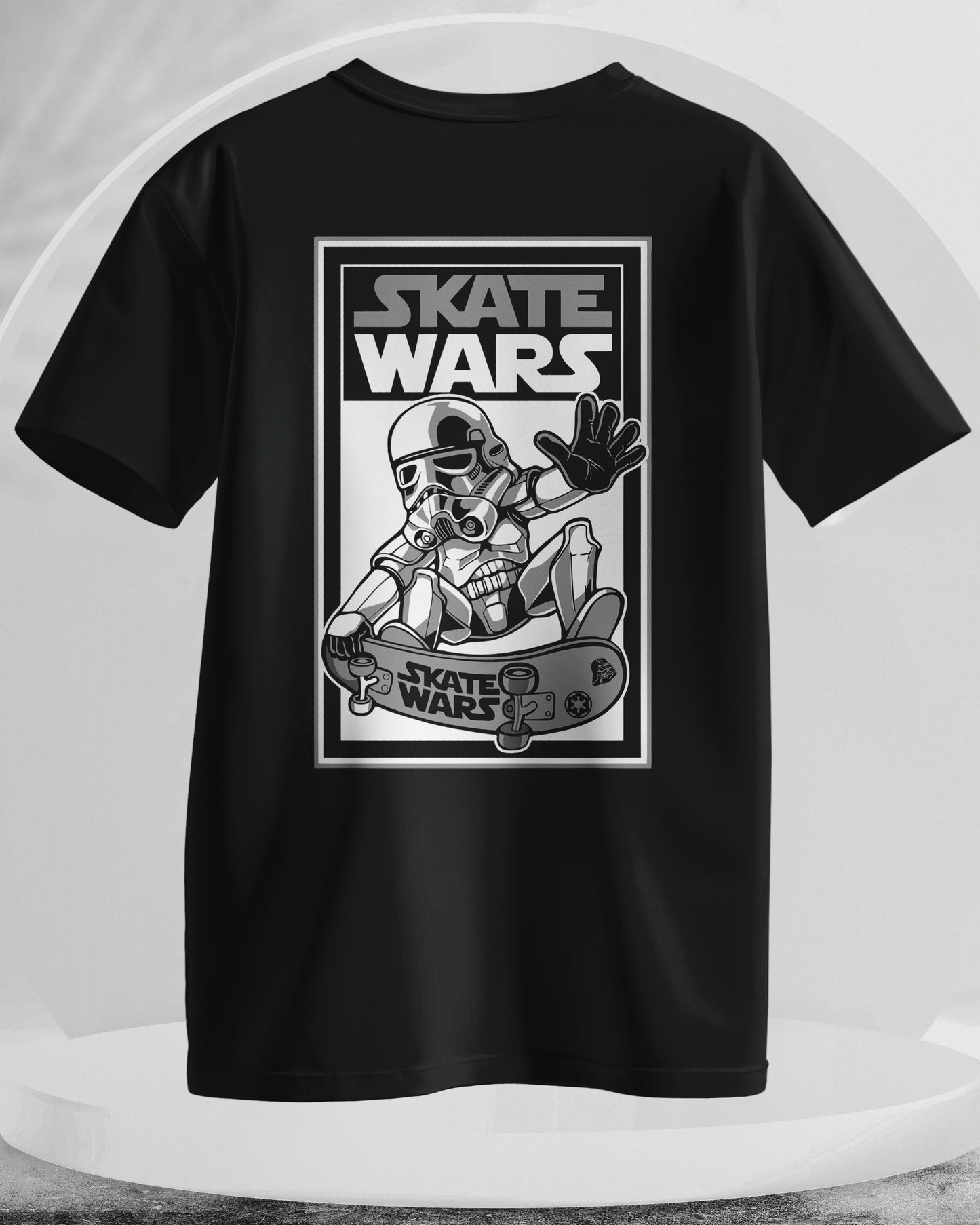 Skate Wars - Men Stylish Back Printed T-Shirts – (Regular)