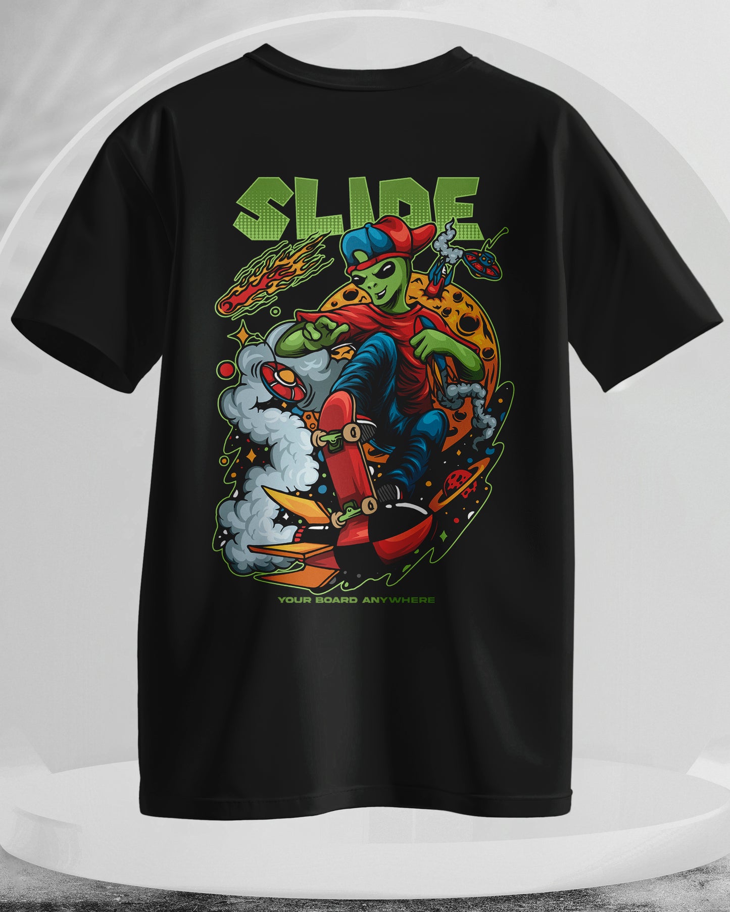 Alien Slide - Men Stylish Back Printed T-Shirts – (Regular)