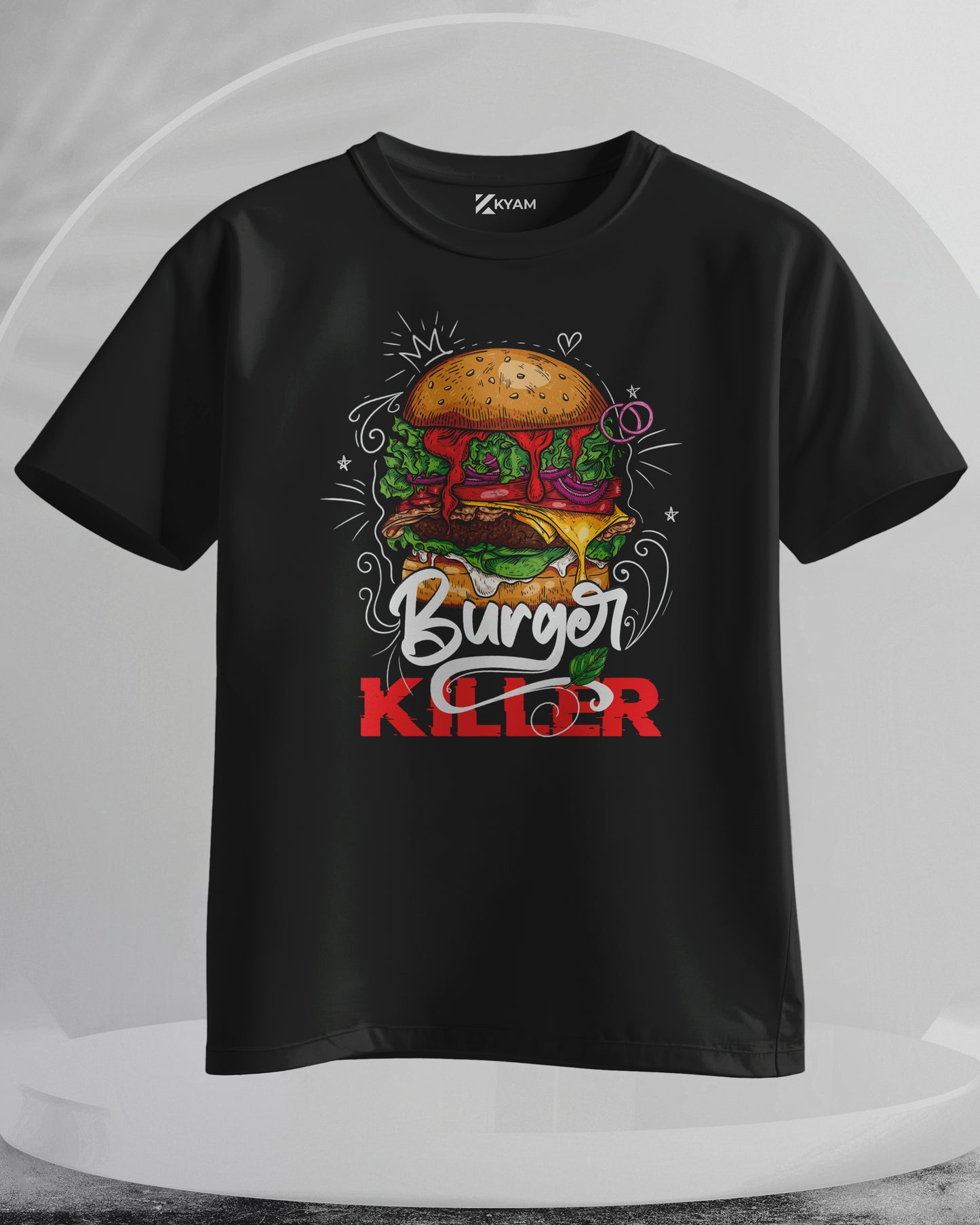 Burger Killer - Men Stylish Printed T-Shirts - (Oversized)