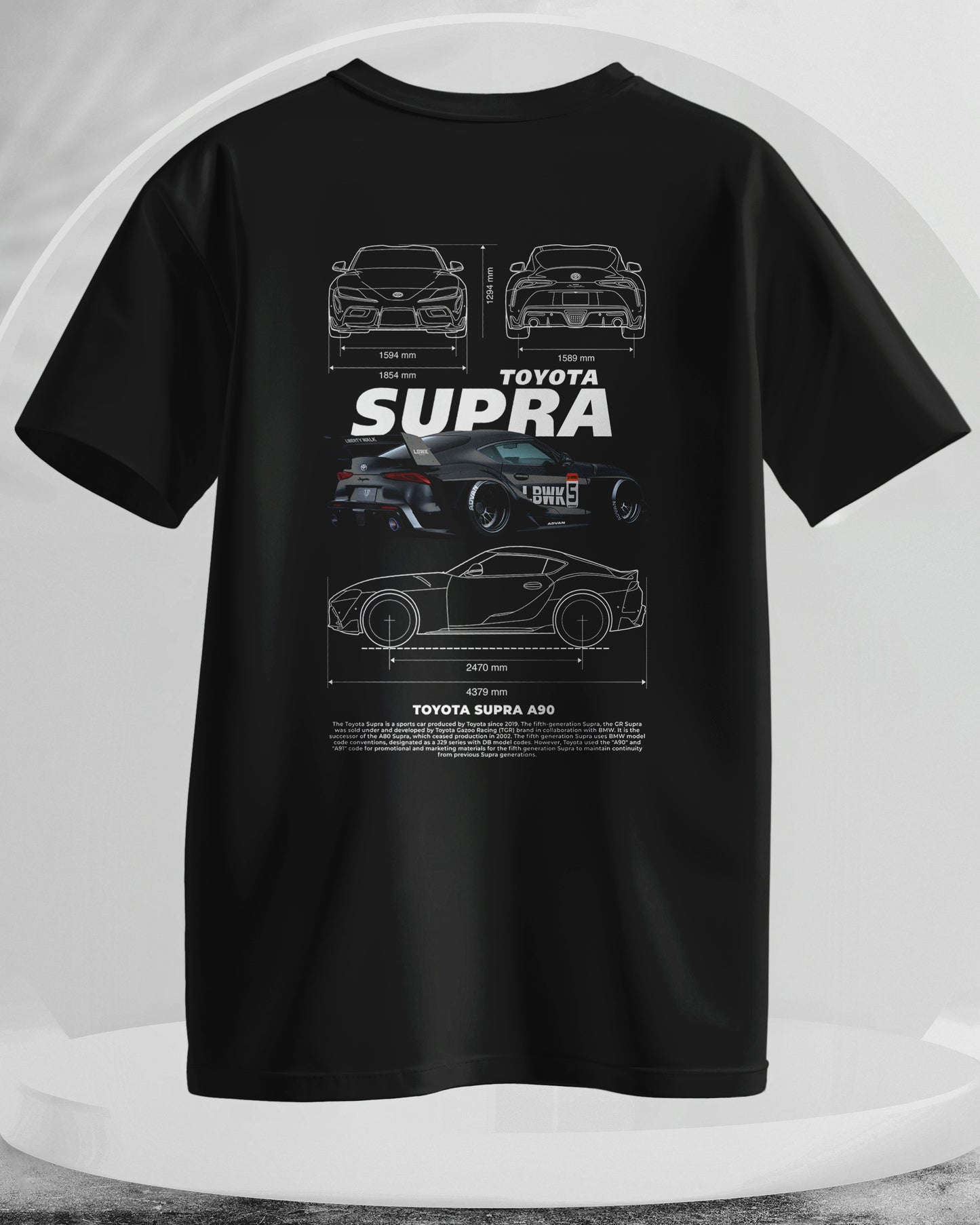 Toyota Supra - Men Stylish Back Printed T-Shirts – (Regular)