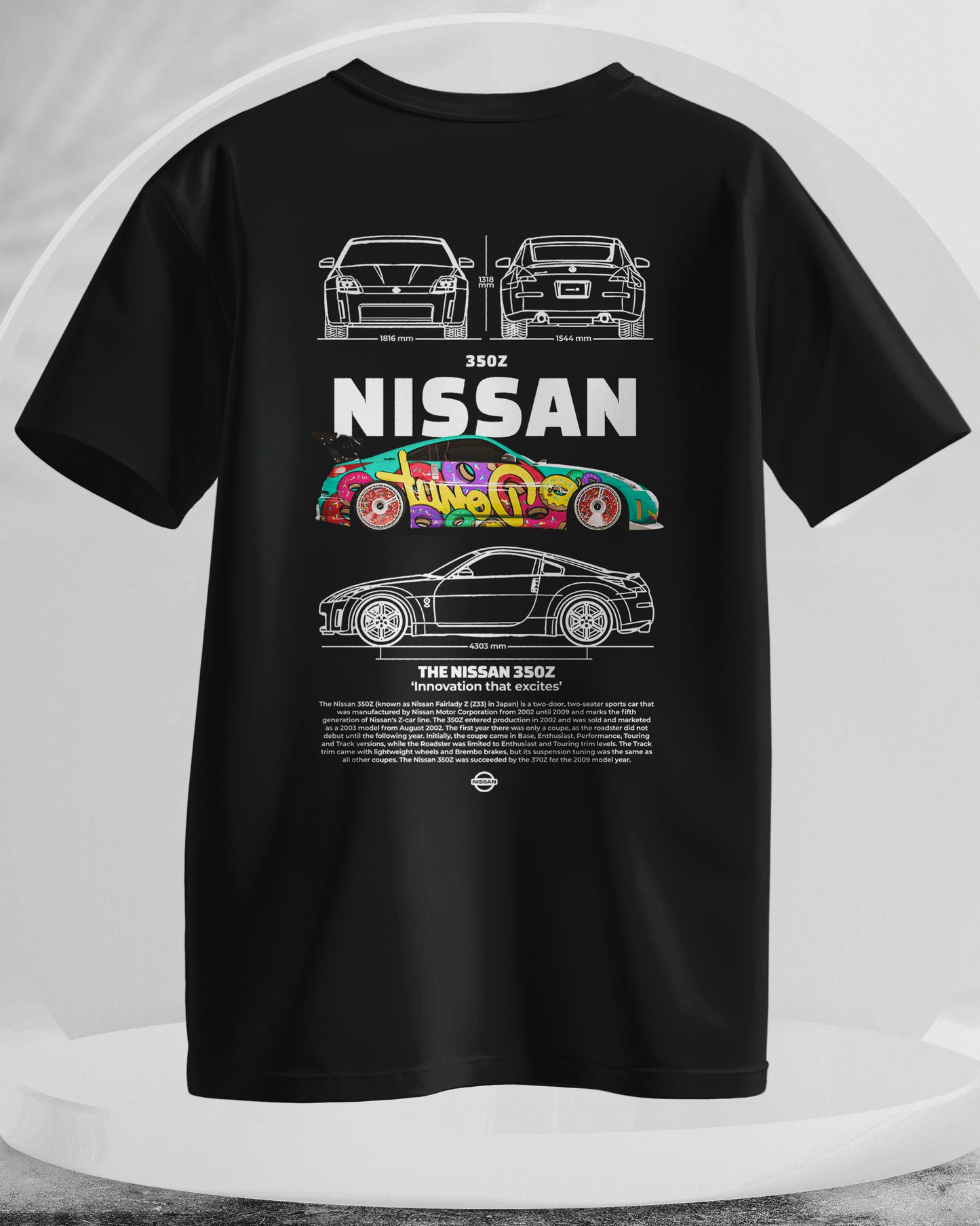 Nissan 350Z - Men Stylish Back Printed T-Shirts – (Regular)
