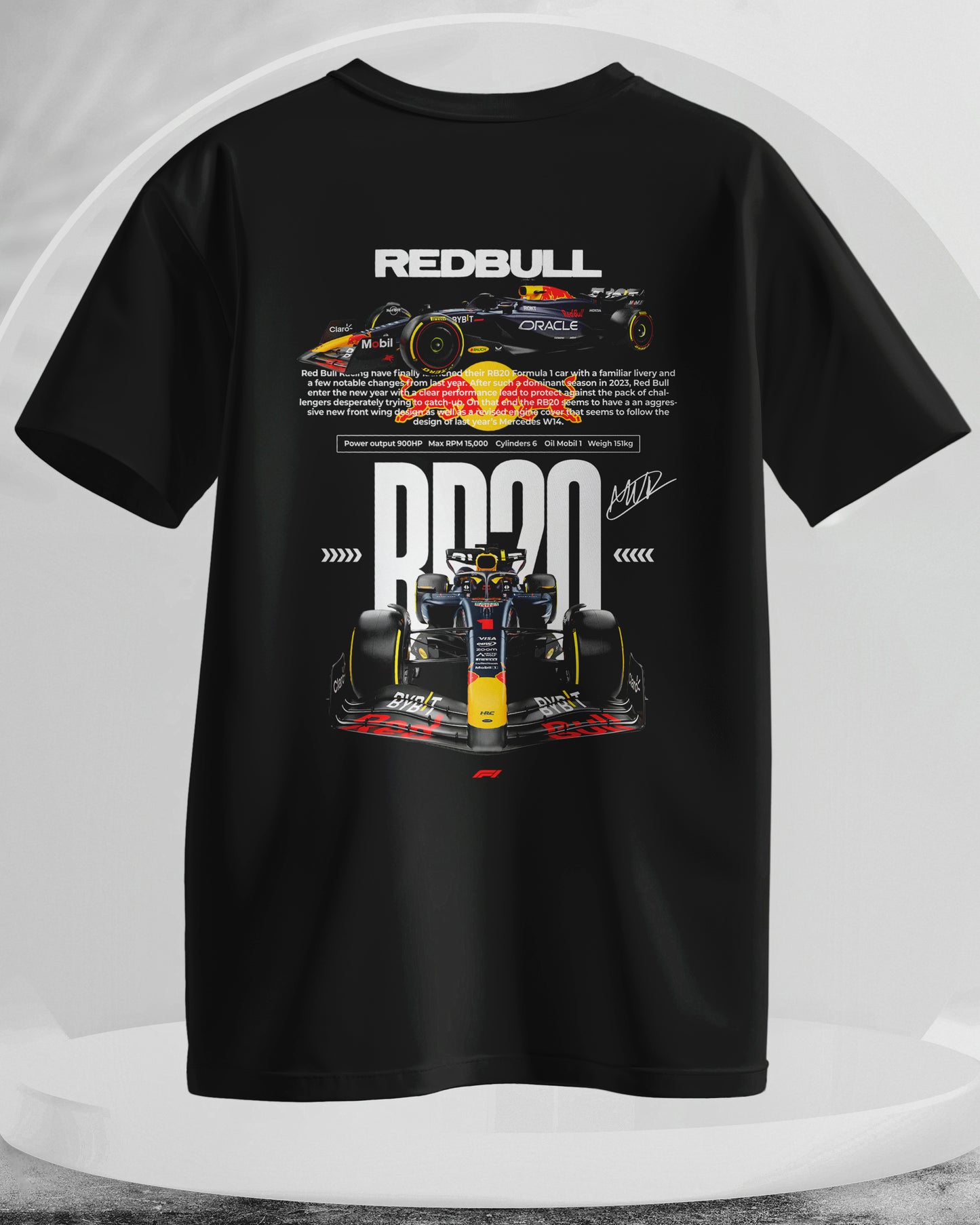 Redbull F1 - Men Stylish Back Printed T-Shirts – (Regular)