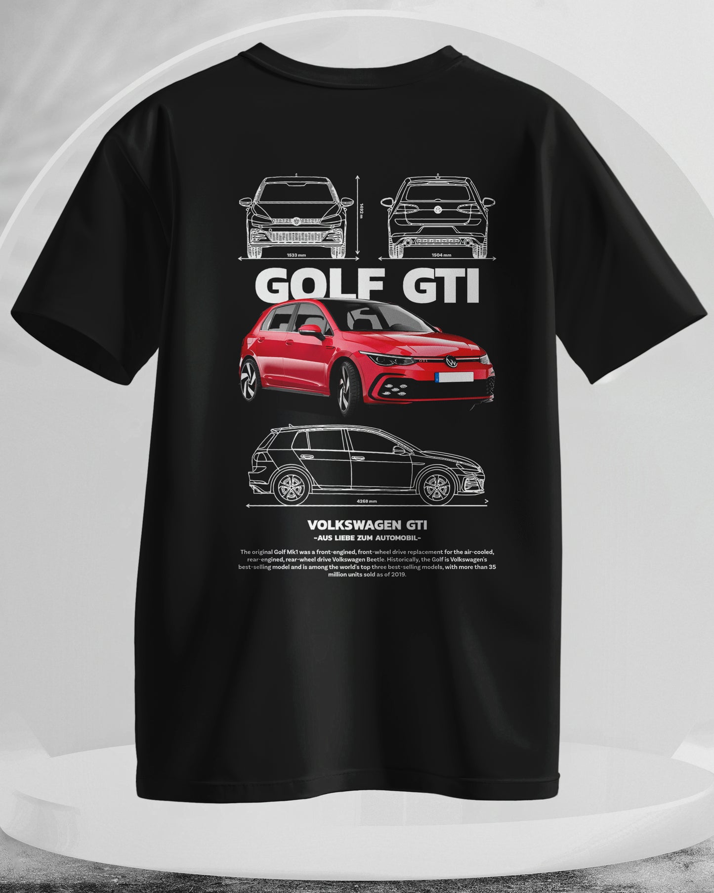 Volkswagen Golf GTI - Men Stylish Back Printed T-Shirts – (Regular)
