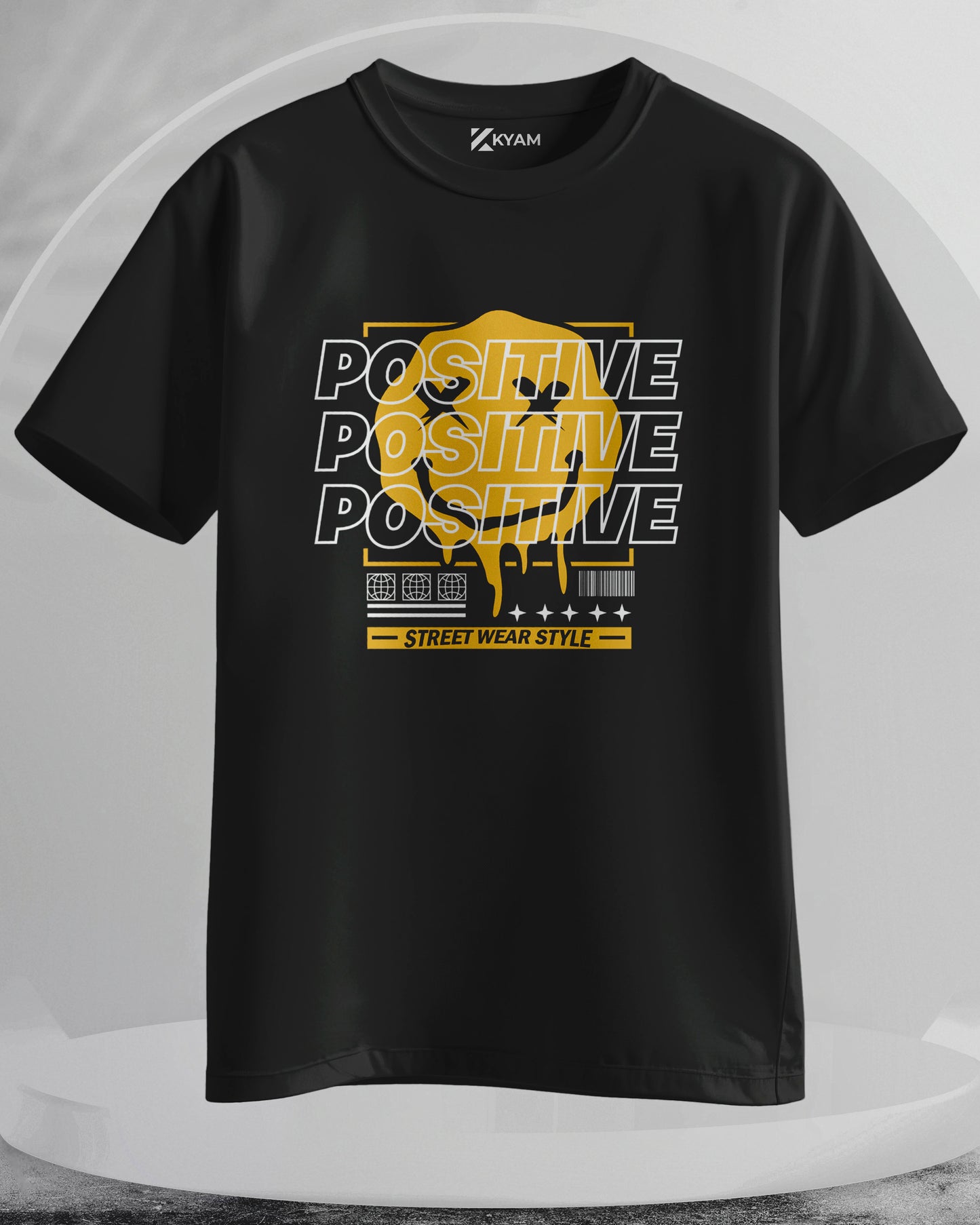 Positive Vibes - Men Stylish Printed T-Shirts – (Regular)