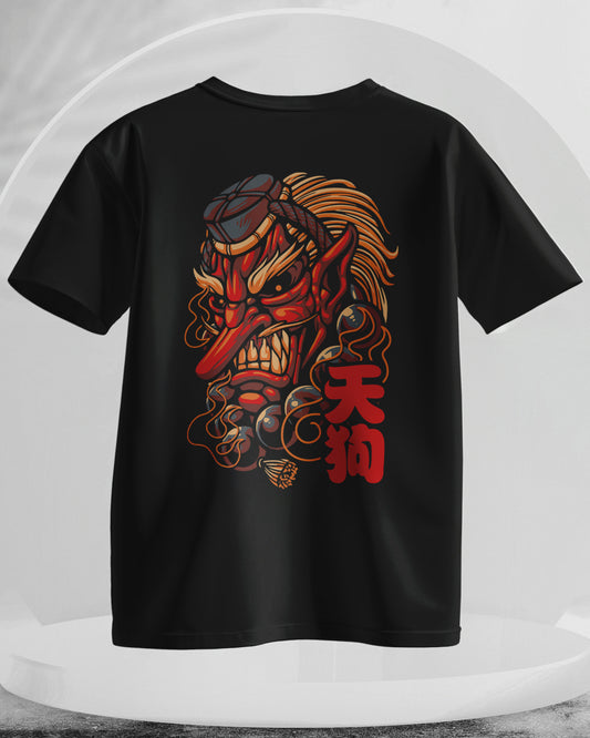 Oni Japanese Devil - Men Stylish Back Print Printed T-Shirts - (Oversized)