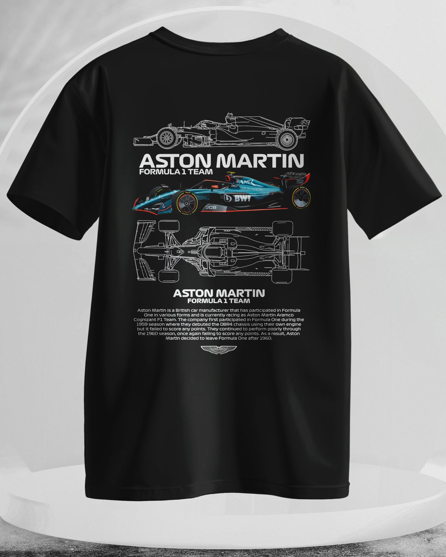 Aston Martin Formula 1 - Men Stylish Back Printed T-Shirts – (Regular)