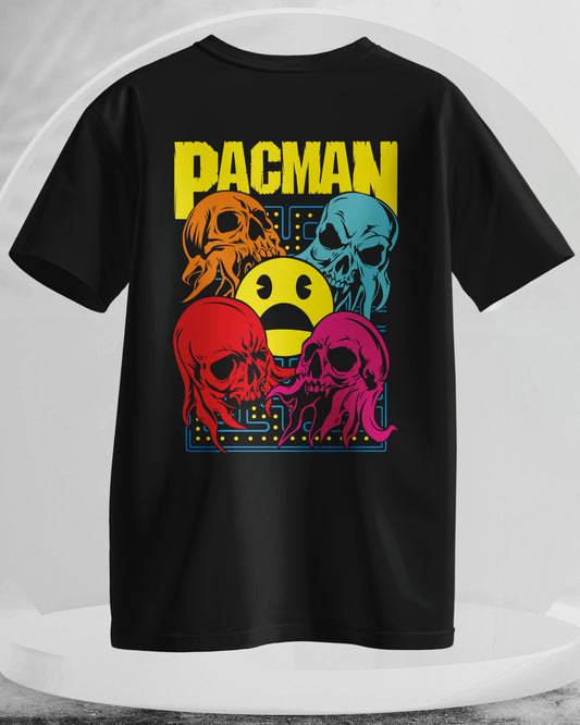 PacMan - Men Stylish Back Printed T-Shirts – (Regular)