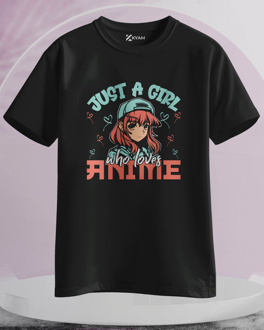 Just A Girl - Women Stylish Printed T-Shirts – (Regular)