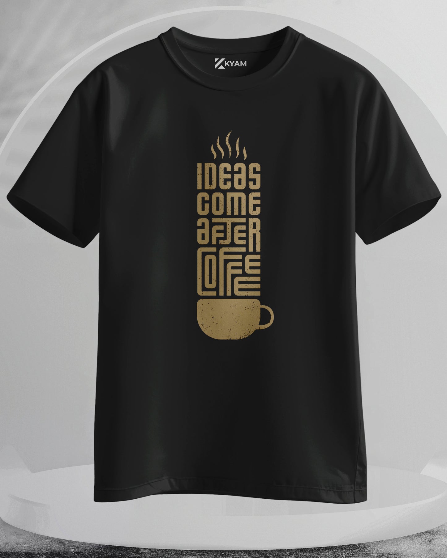Ideas Comes After Coffee - Men Stylish Printed T-Shirts – (Regular)