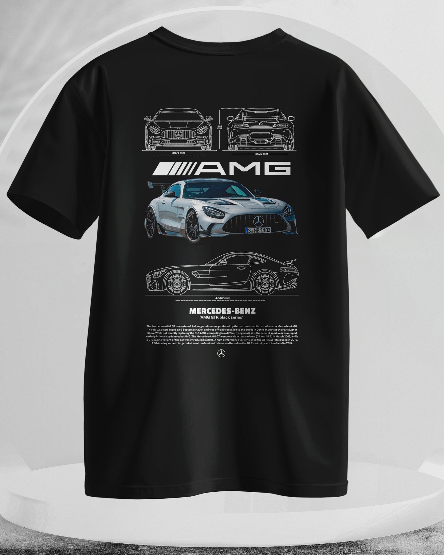 Mercedes Benz AMG - Men Stylish Back Printed T-Shirts – (Regular)