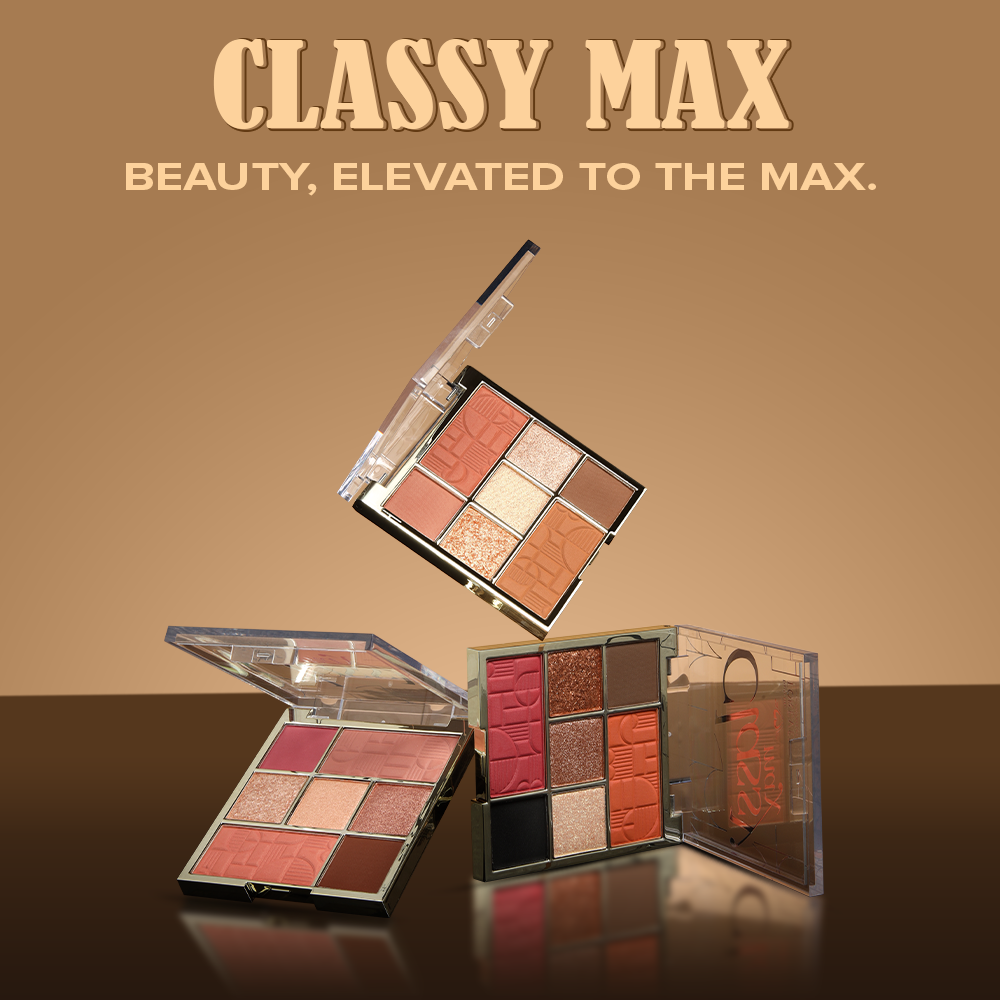 Classy Max 2 Color Blush + 5 Color Eyeshadow Palette-KYAMSTORE