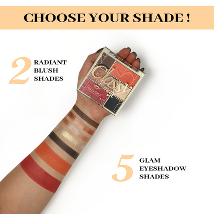 Classy Max 2 Color Blush + 5 Color Eyeshadow Palette-KYAMSTORE