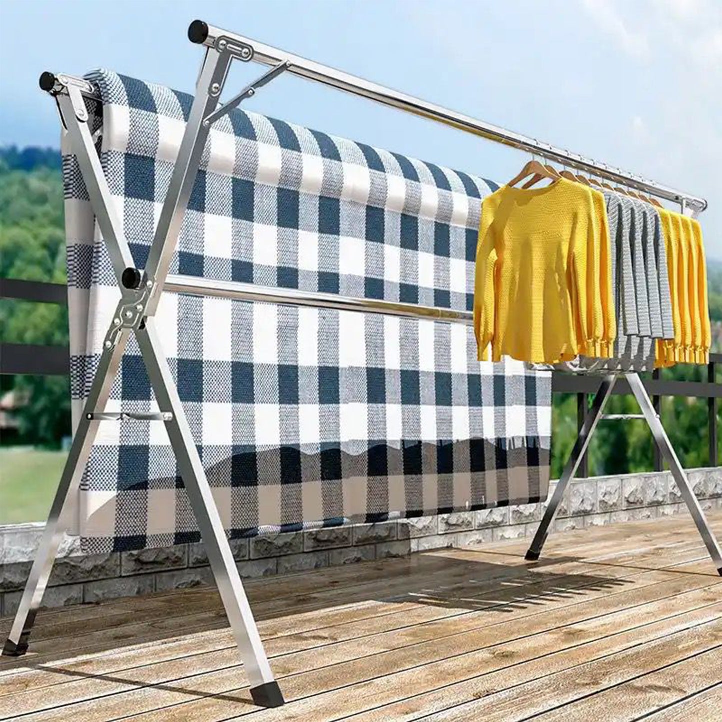 Foldable Stainless Steel Clothes Drying Rack | Delivery: 2 to 3 business days | Limited stocks available | Hurry before Sold Out