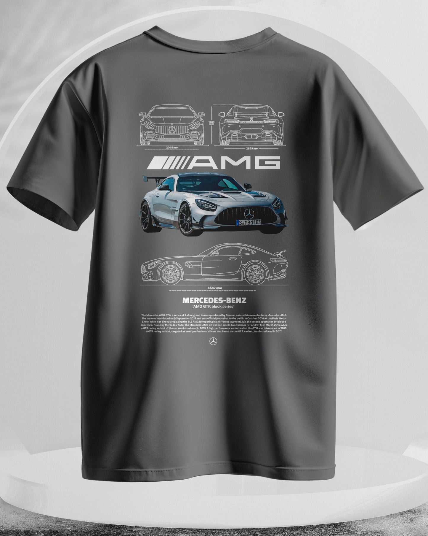 Mercedes Benz AMG - Men Stylish Back Printed T-Shirts – (Regular)