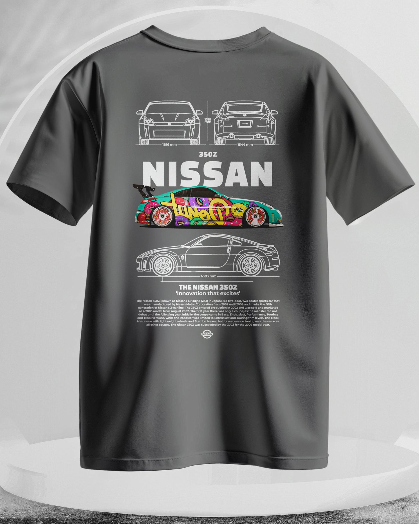 Nissan 350Z - Men Stylish Back Printed T-Shirts – (Regular)