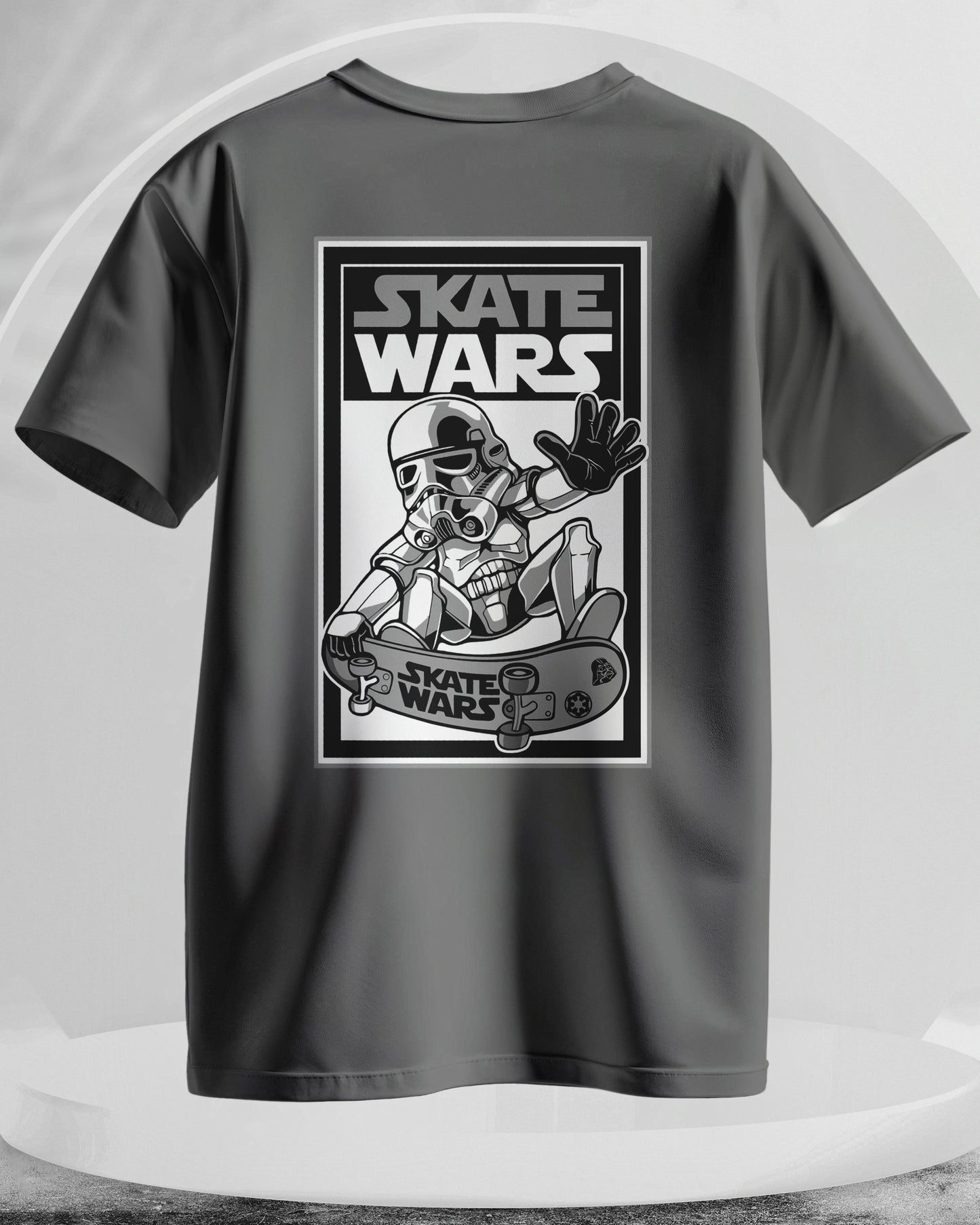 Skate Wars - Men Stylish Back Printed T-Shirts – (Regular)
