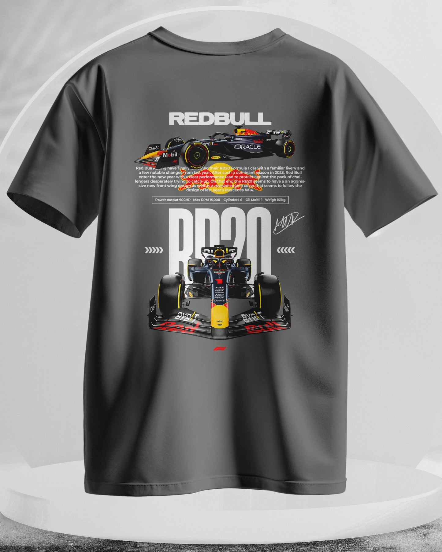 Redbull F1 - Men Stylish Back Printed T-Shirts – (Regular)