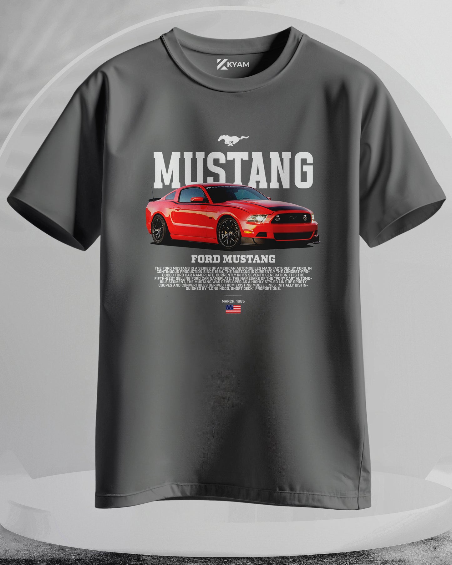 Ford Mustang - Men Stylish Back Printed T-Shirts – (Regular)