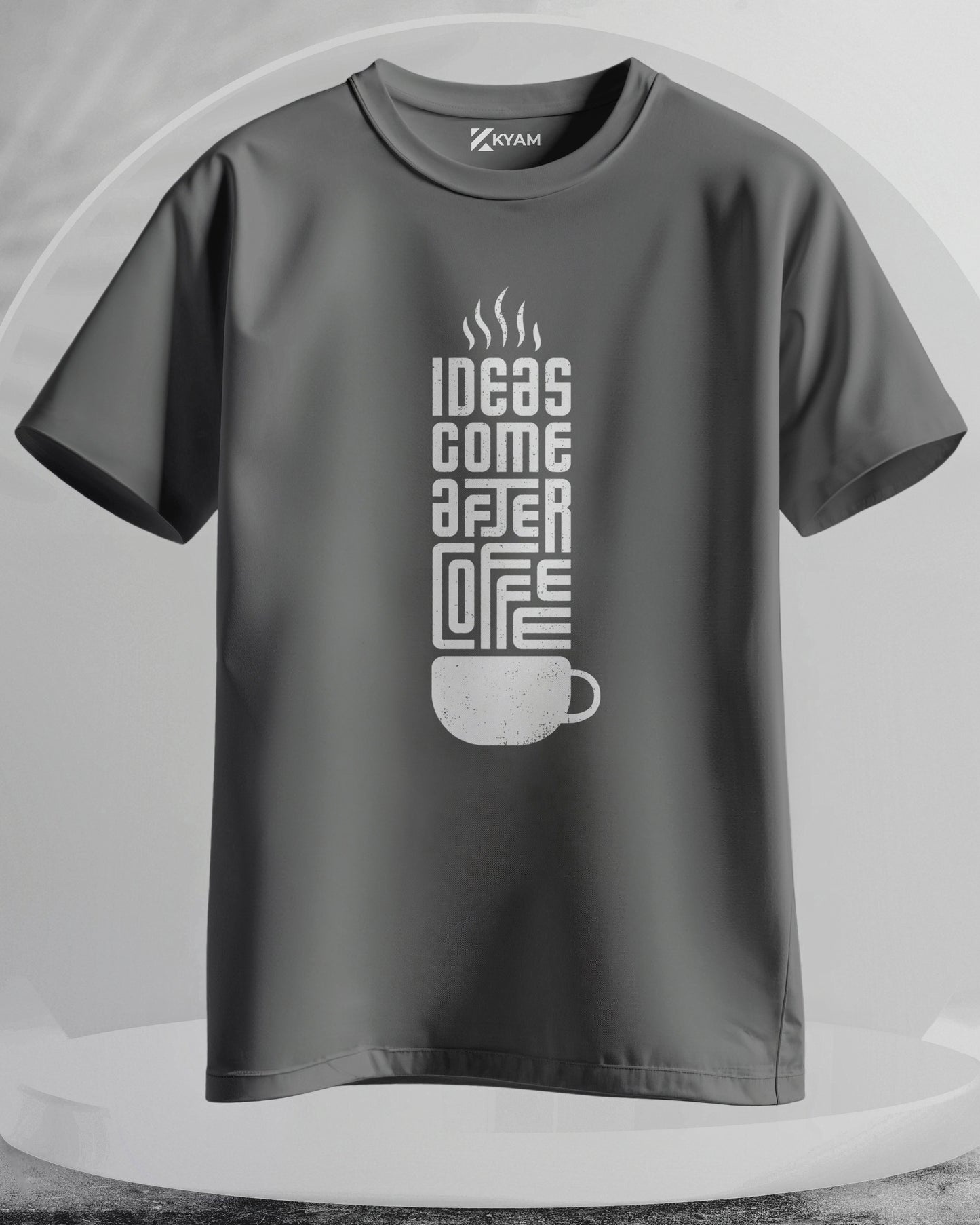 Ideas Comes After Coffee - Men Stylish Printed T-Shirts – (Regular)