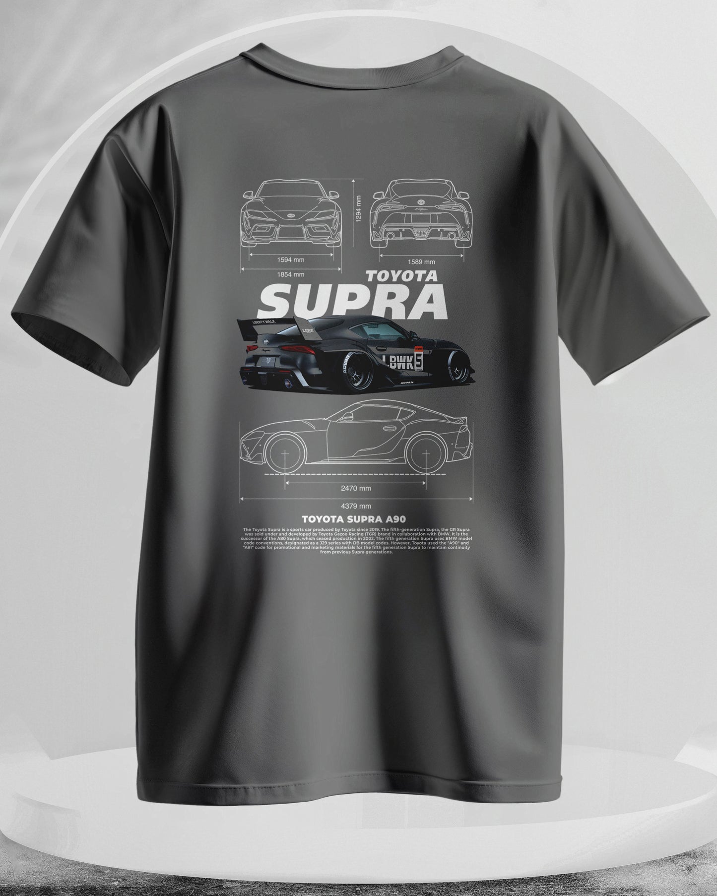 Toyota Supra - Men Stylish Back Printed T-Shirts – (Regular)