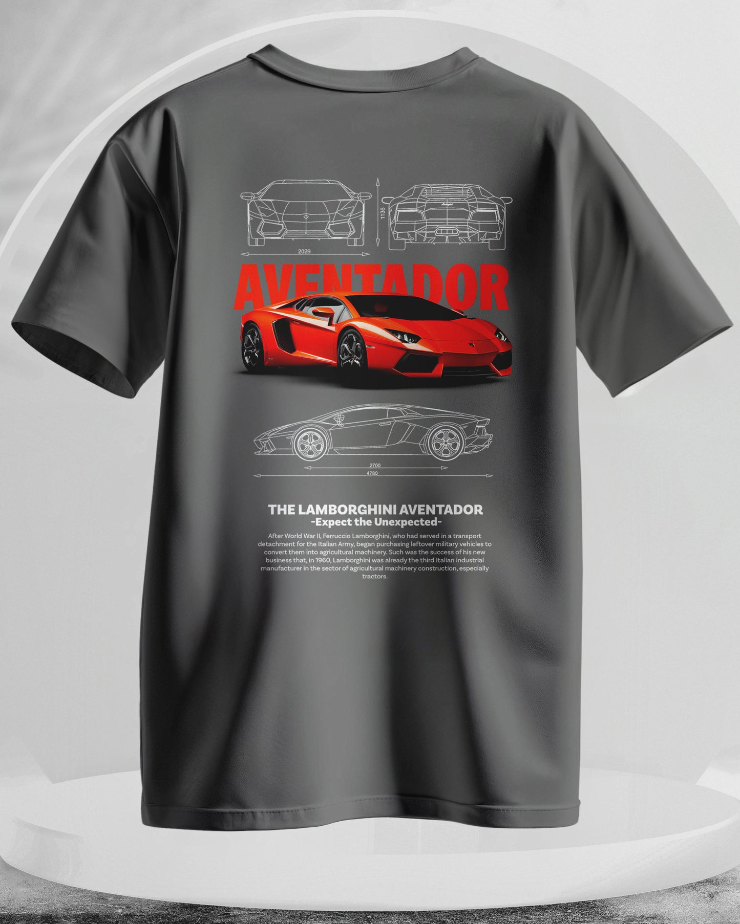 Lamborghini Aventador - Men Stylish Back Printed T-Shirts – (Regular)