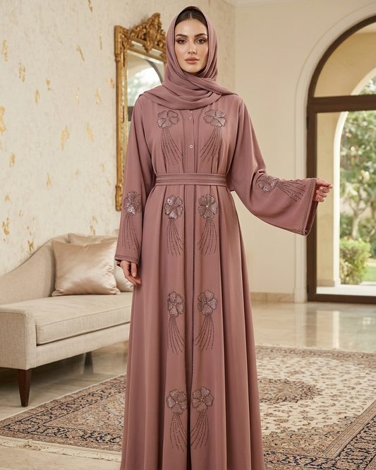 Premium Nida Material Modern Abaya - Luxury Dubai Everyday Wear