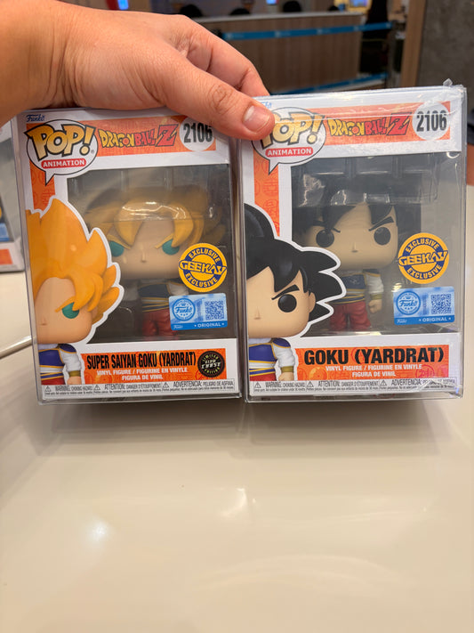 Funko Pop! Animation: Dragon Ball Z - Goku (Yardrat) Set #2105 & #2106 (Common + Limited Edition Chase - Geekay Exclusives)