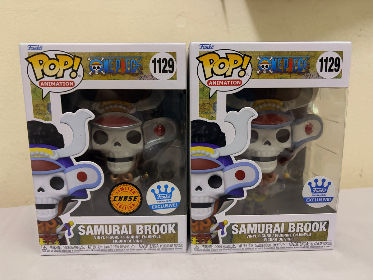 Funko Pop! One Piece - Samurai Brook #1129 BUNDLE (Chase + Common) - Funko Shop Exclusives