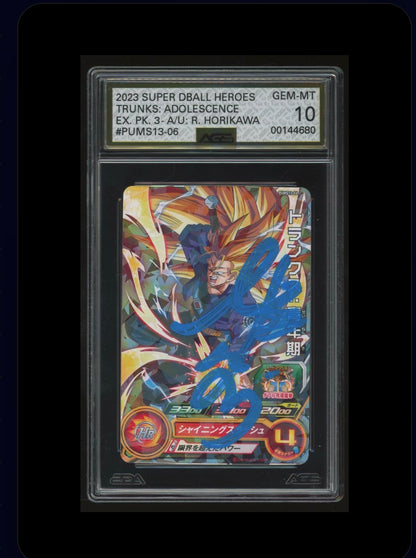 🔥 2023 Super Dragon Ball Heroes Trunks: Adolescence – AGS 10 Signed