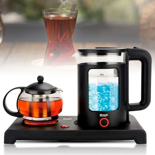 RAF Electric Kettle with Turkish teapot | 1.8L+0.6L thermal insulation electric kettle