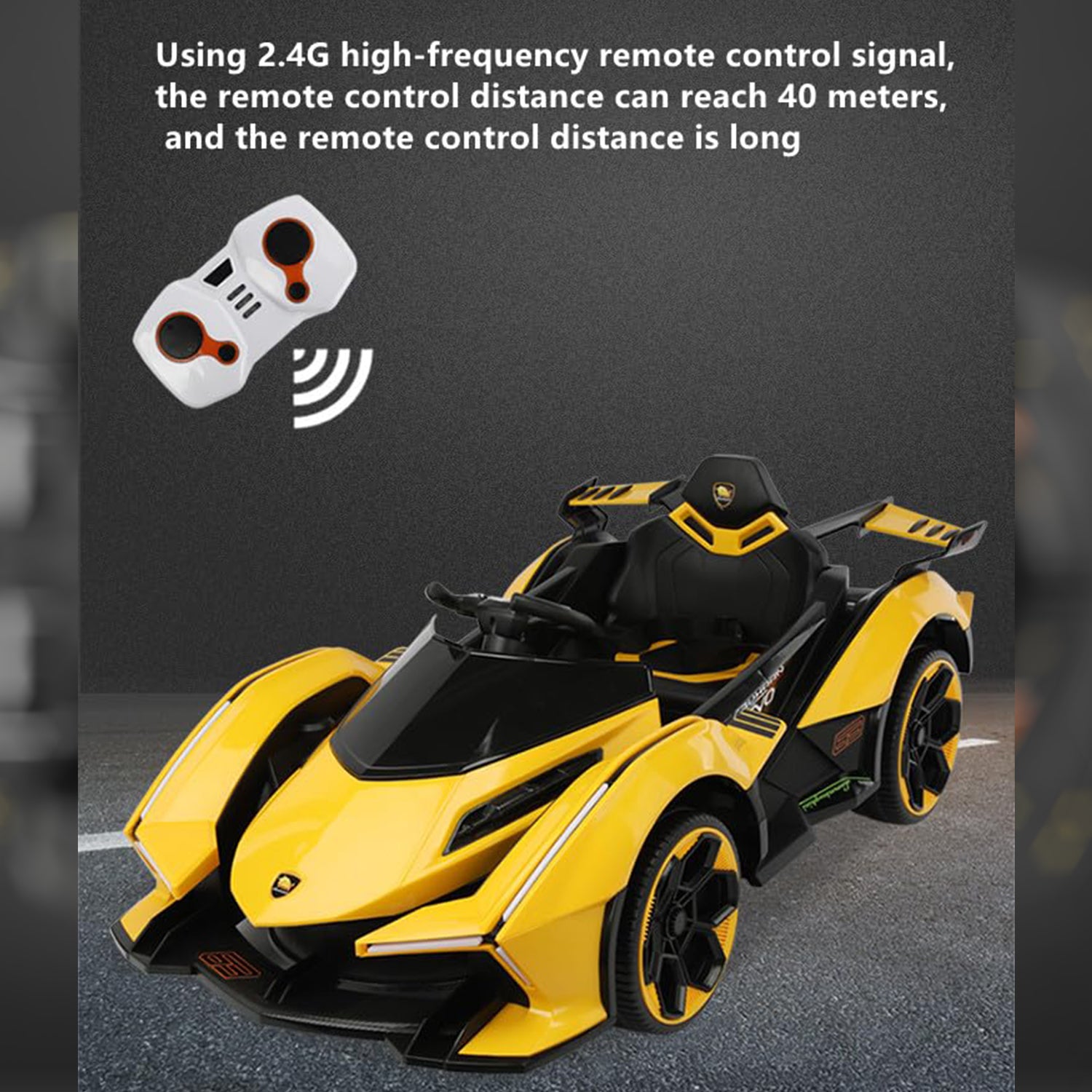 Lambo Electric Sports Car for Kids (Red)-KYAMSTORE