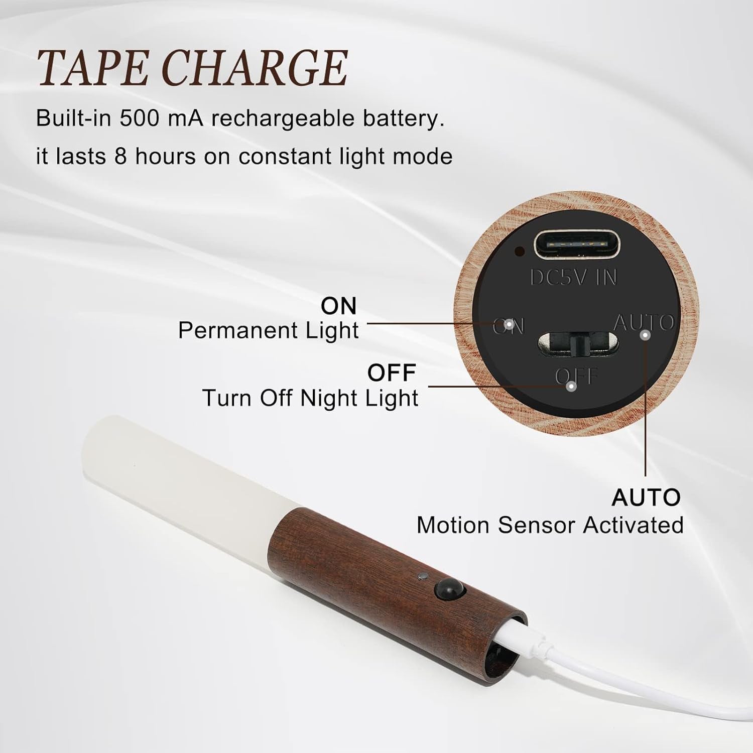 Motion Sensor Night Light with USB Charging-KYAMSTORE