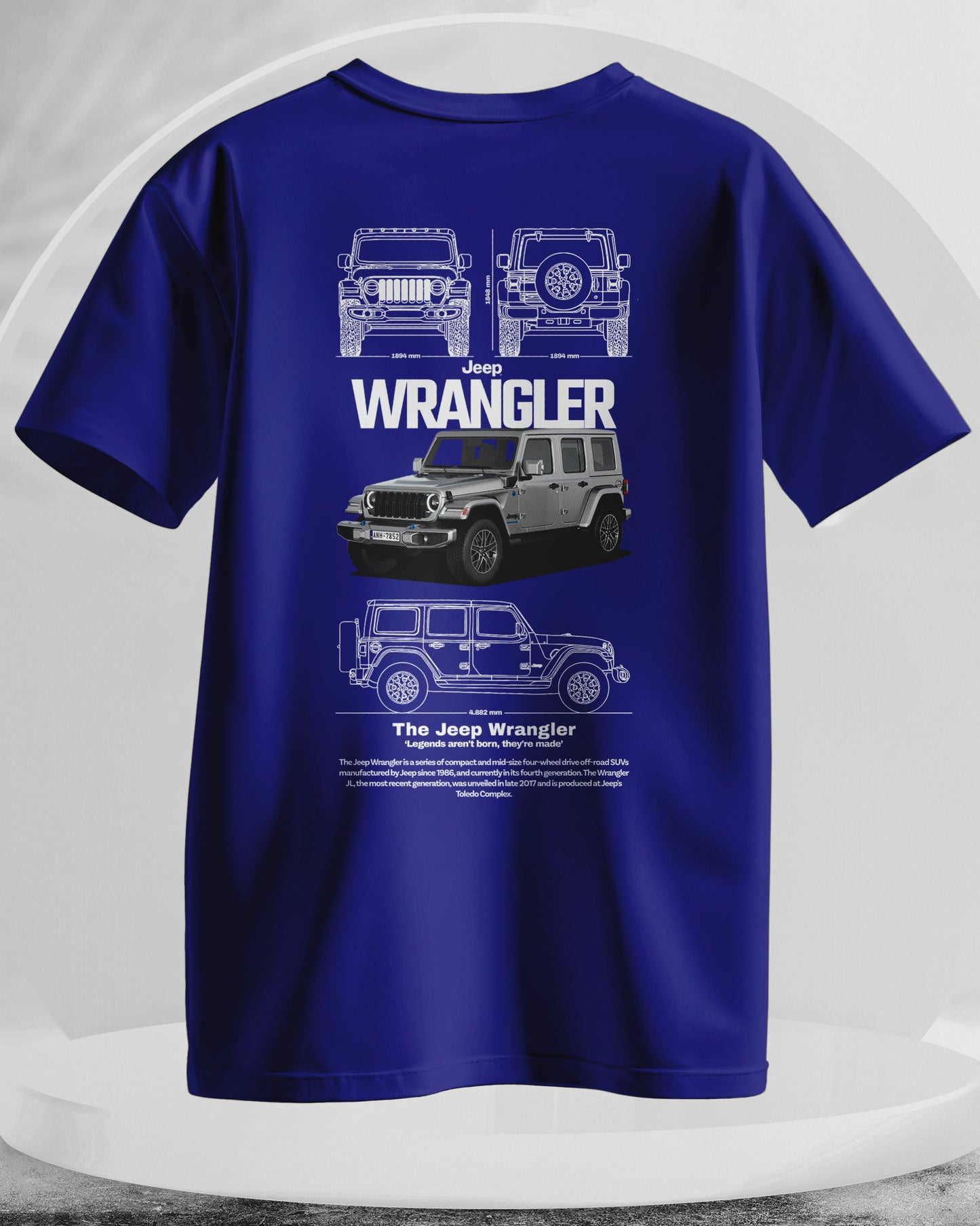 Jeep Wrangler - Men Stylish Back Printed T-Shirts – (Regular)