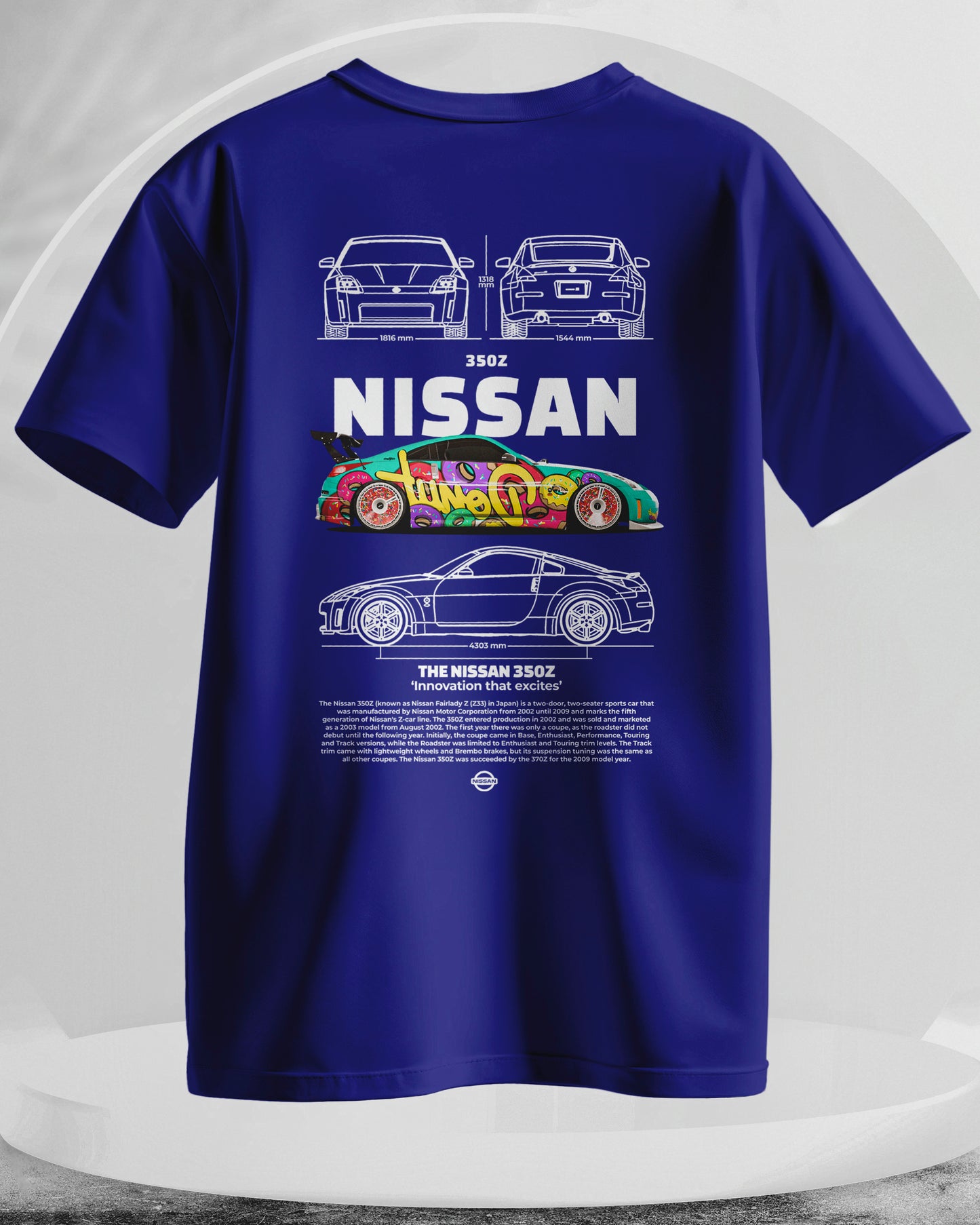 Nissan 350Z - Men Stylish Back Printed T-Shirts – (Regular)