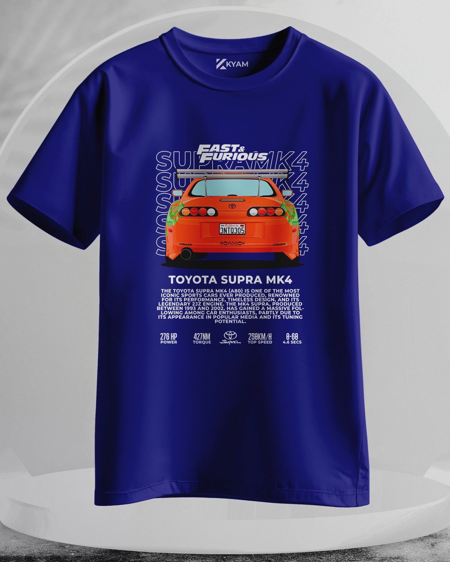 Toyota Supra MK4 Fast & Furious - Men Stylish Printed T-Shirts – (Regular)