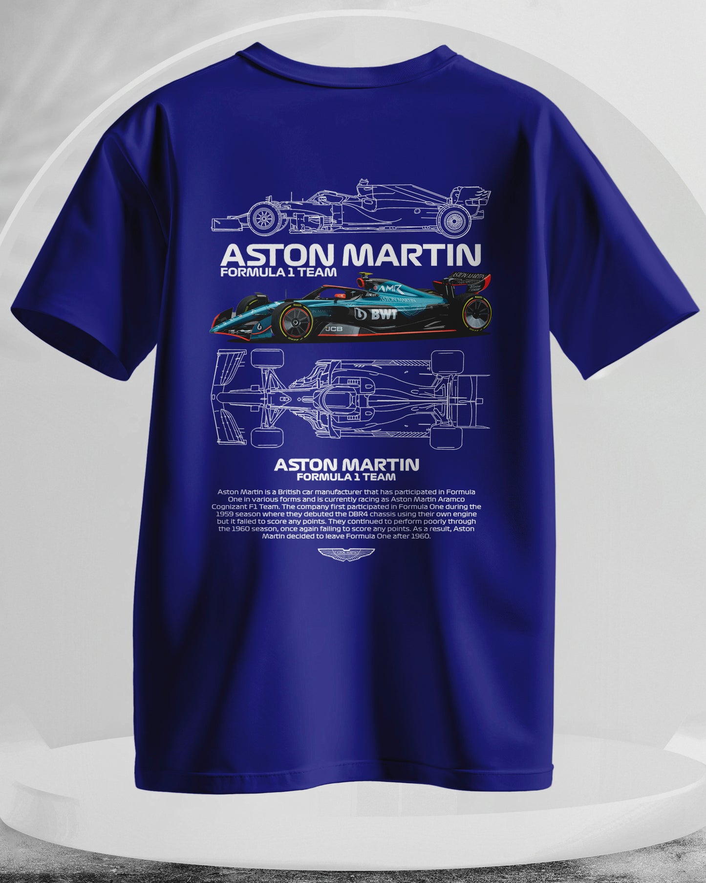 Aston Martin Formula 1 - Men Stylish Back Printed T-Shirts – (Regular)