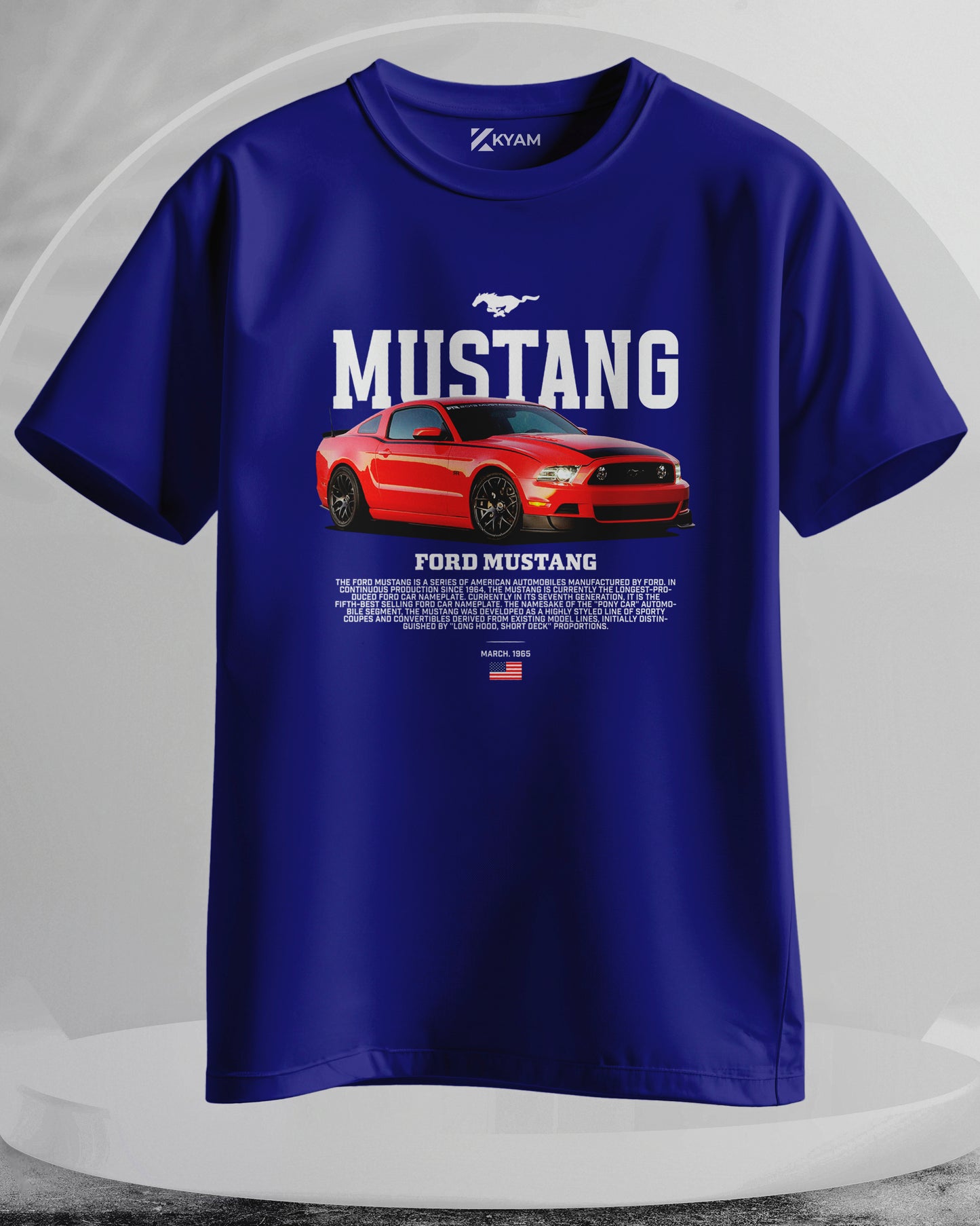 Ford Mustang - Men Stylish Back Printed T-Shirts – (Regular)