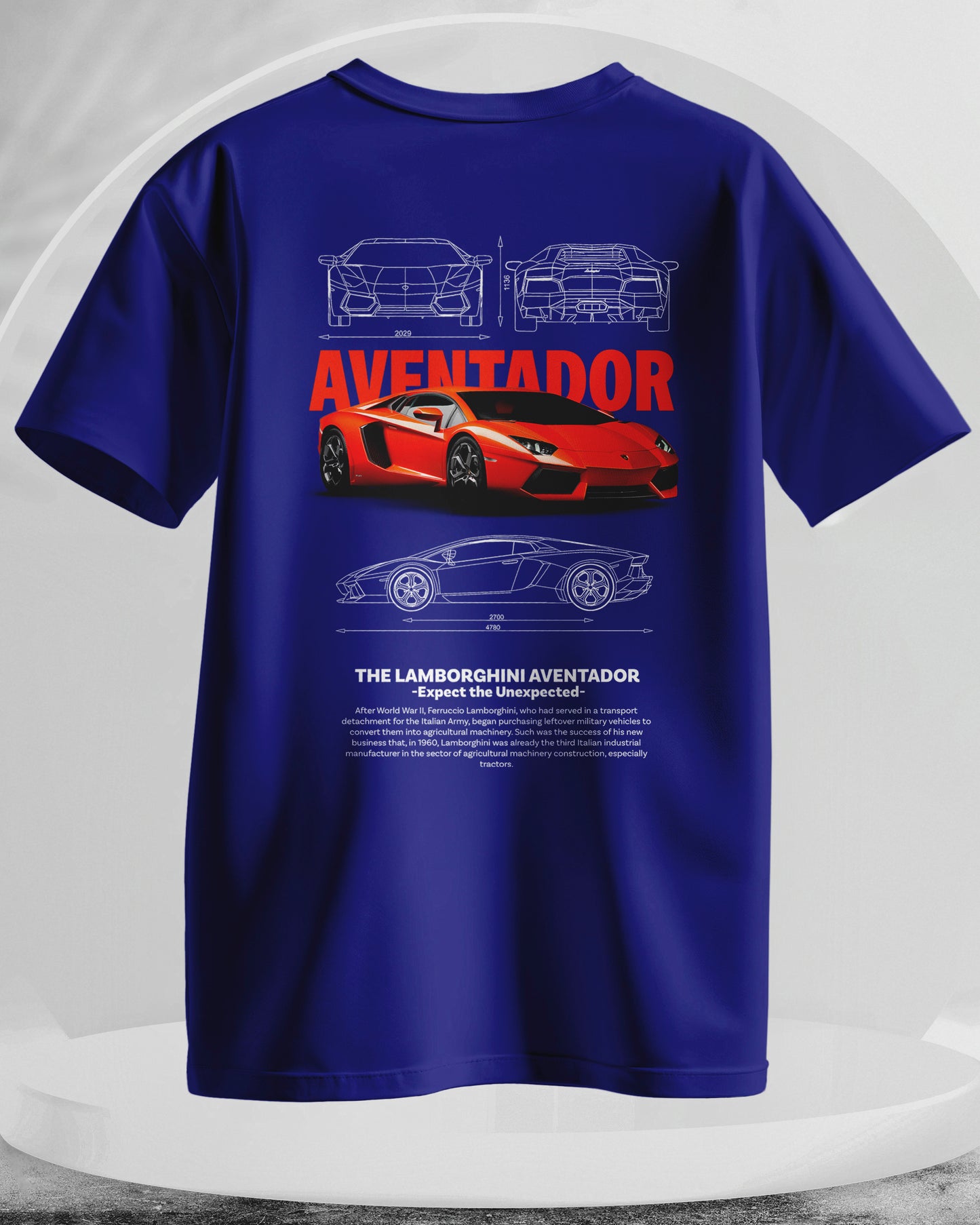 Lamborghini Aventador - Men Stylish Back Printed T-Shirts – (Regular)