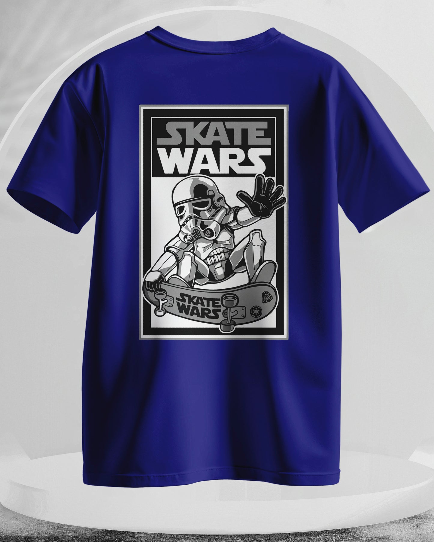 Skate Wars - Men Stylish Back Printed T-Shirts – (Regular)