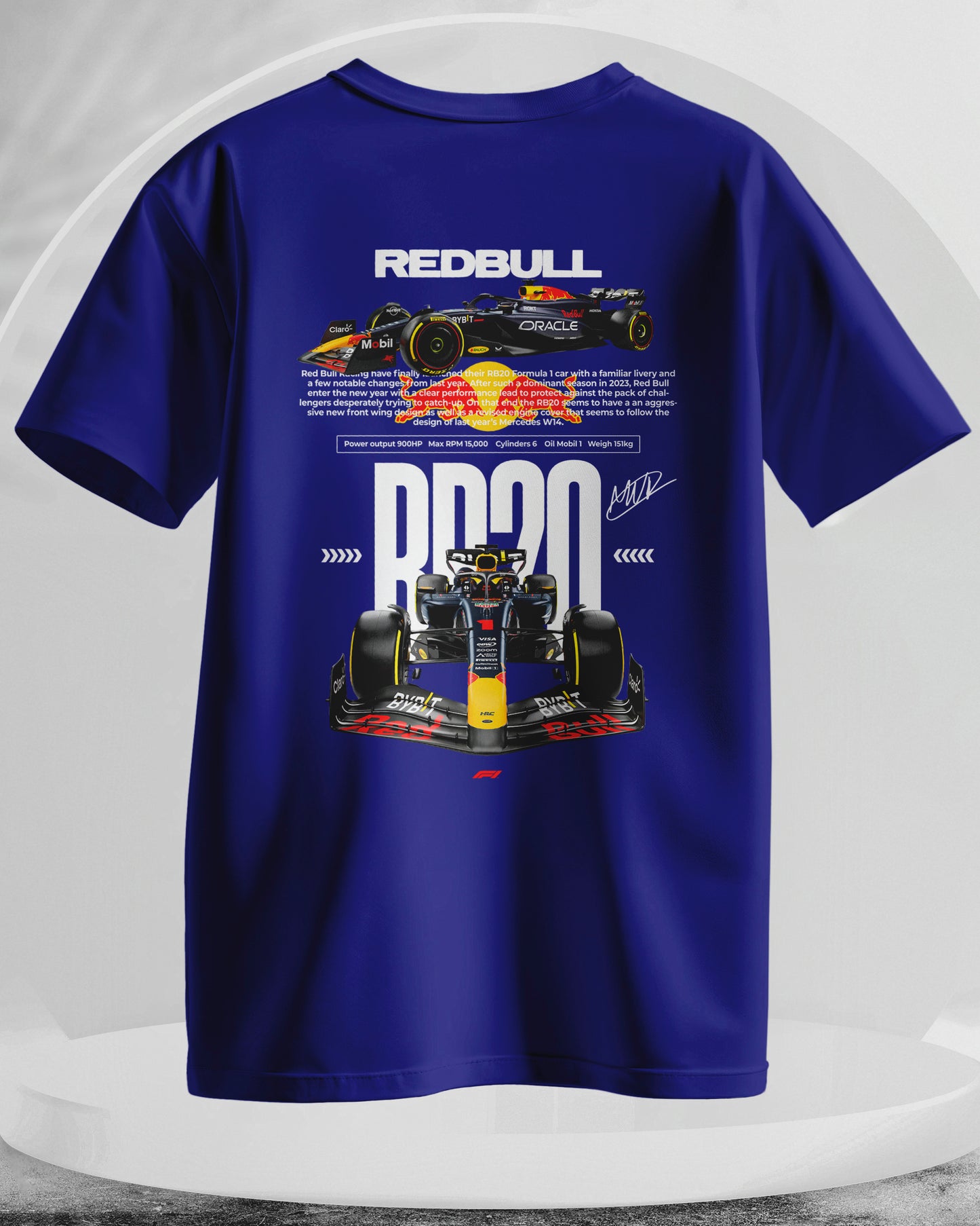 Redbull F1 - Men Stylish Back Printed T-Shirts – (Regular)