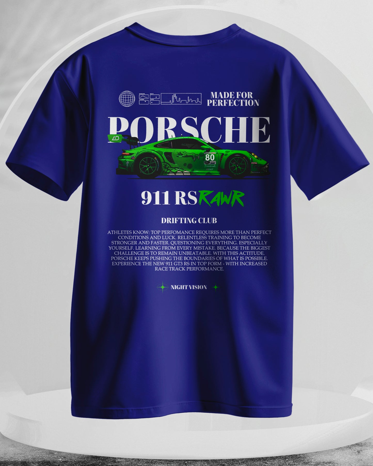 Porsche 911RS - Men Stylish Back Printed T-Shirts – (Regular)