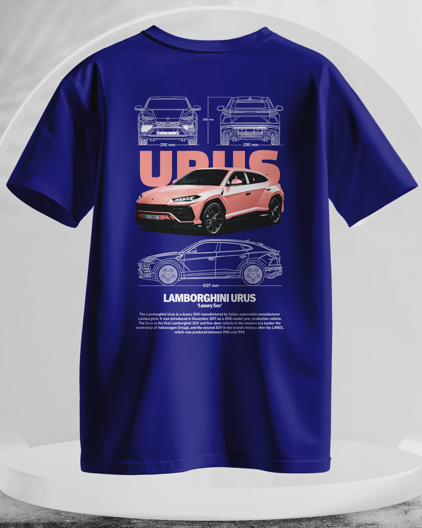 Lamborghini Urus - Men Stylish Back Printed T-Shirts – (Regular)