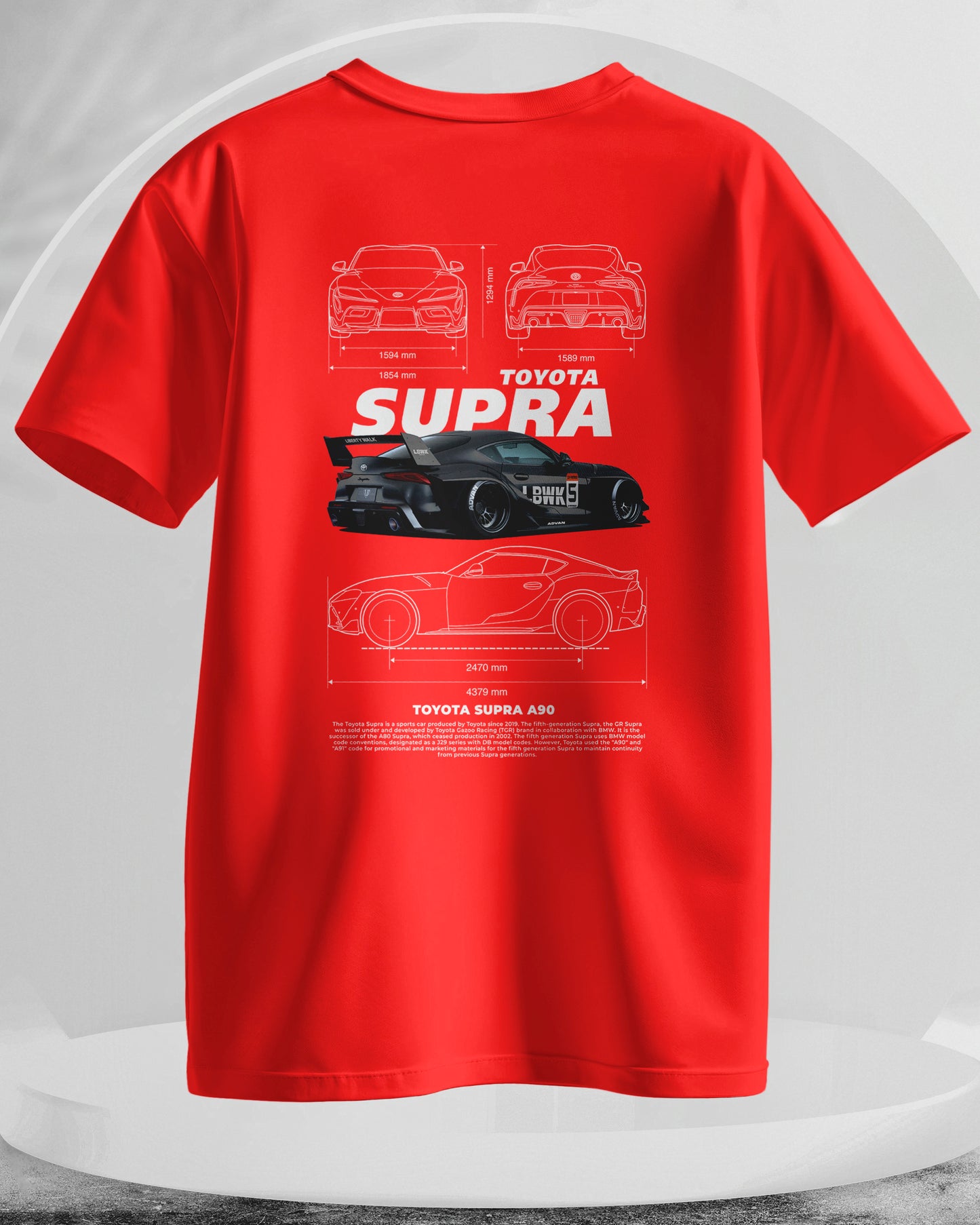 Toyota Supra - Men Stylish Back Printed T-Shirts – (Regular)