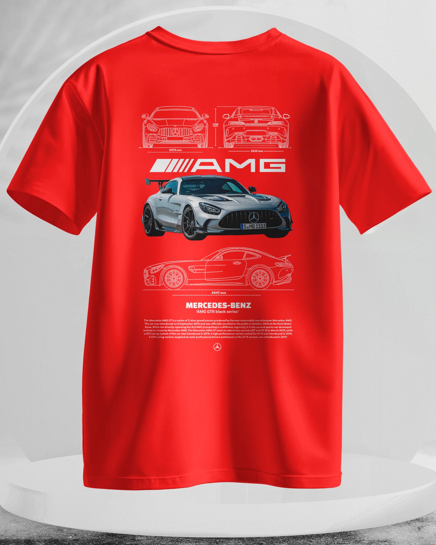 Mercedes Benz AMG - Men Stylish Back Printed T-Shirts – (Regular)
