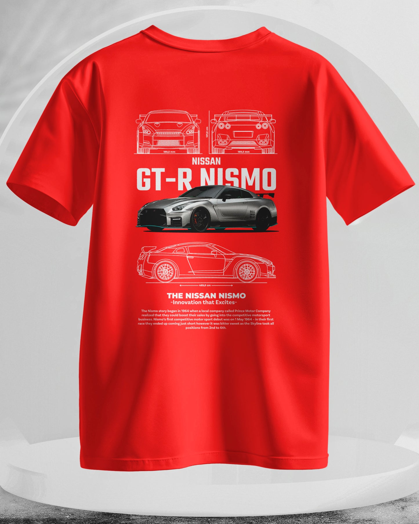 Nissan GT-R Nismo - Men Stylish Back Printed T-Shirts – (Regular)