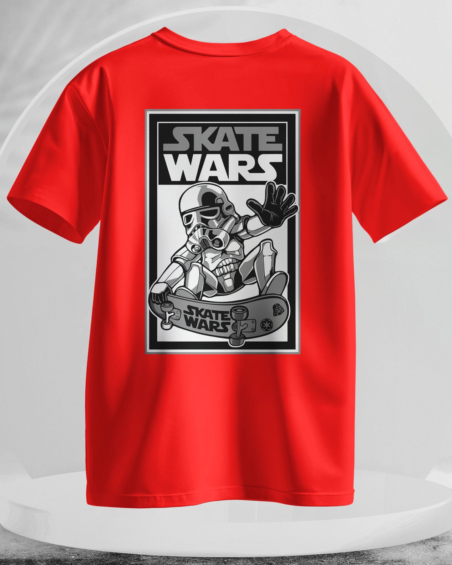Skate Wars - Men Stylish Back Printed T-Shirts – (Regular)