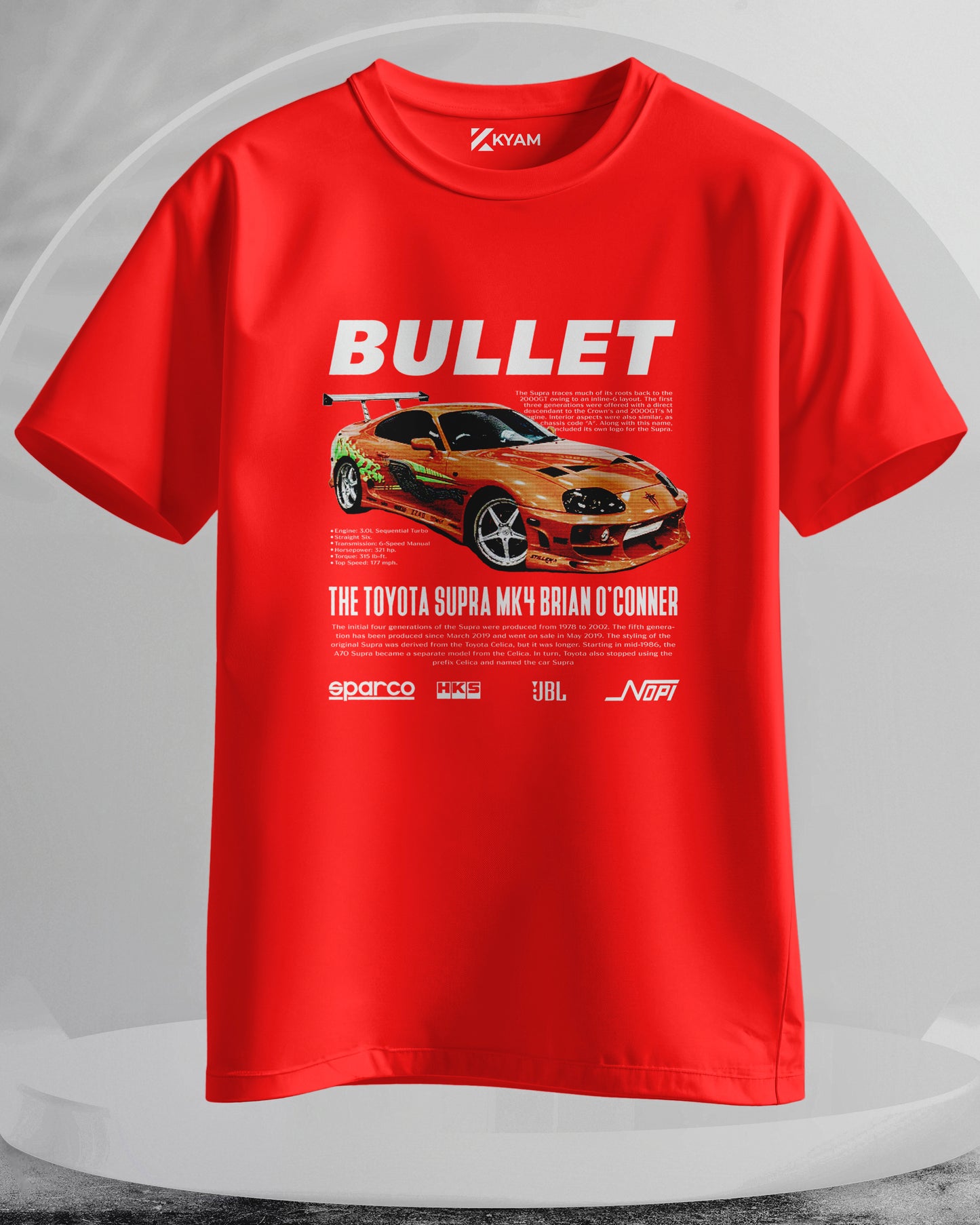 Toyota Supra MK4 - Men Stylish Printed T-Shirts – (Regular)